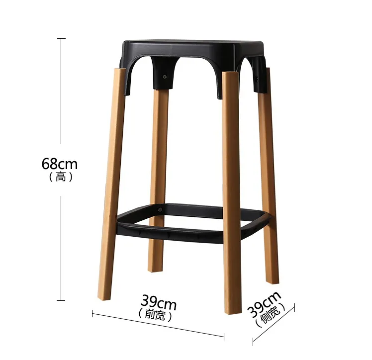 68 см 78 см высота сиденья современный дизайн стальной деревянный барный стул твердый деревянный ногой чердак Металлический Стальной базовый барная стойка стул 1 шт