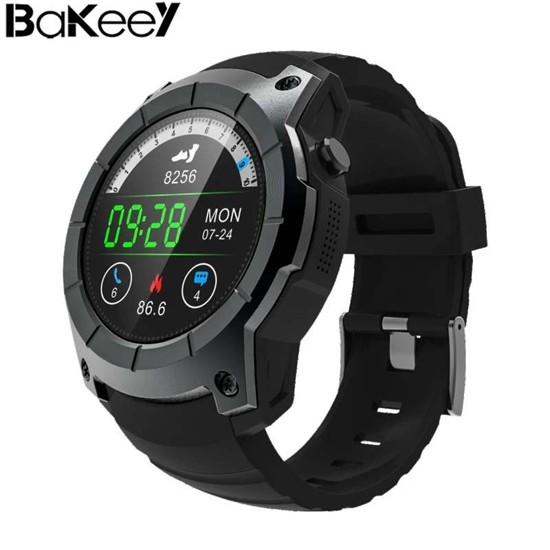 

Bakeey 1.3inch GPS Heart Rate Monitor Barometer Pedometer bluetooth Smart Watch For IOS support GPS Caller or Message Show