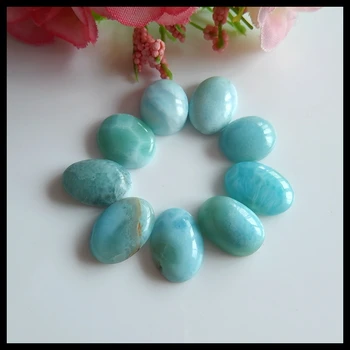 

9 PCS Of Natural blue jewelry Larimar Pendant Necklace gemstones cabochons ,popular Jewelry accessories,14x10x3mm,12x10x4mm,9g
