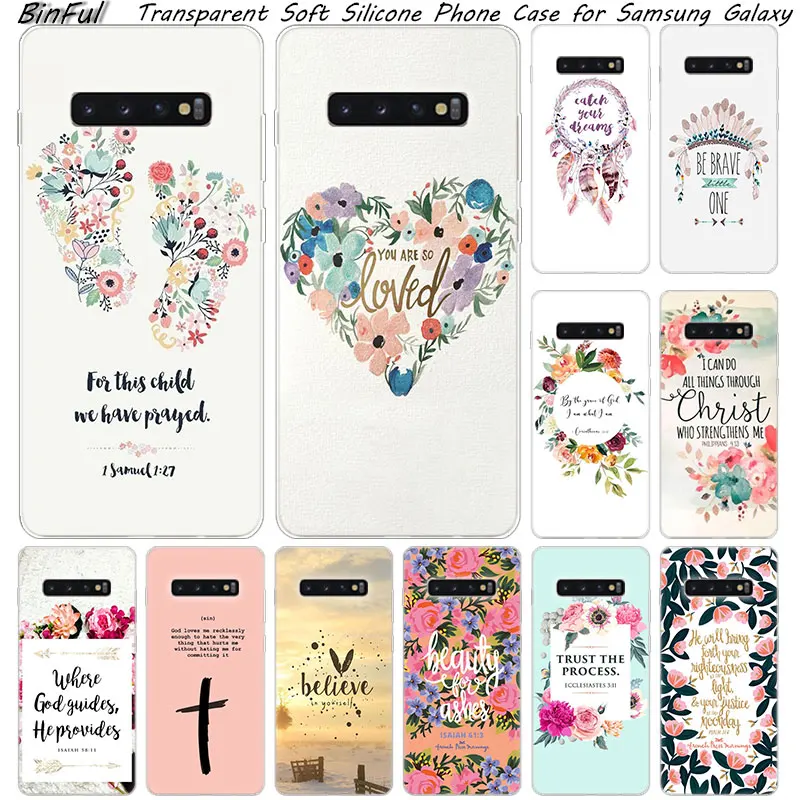 

Bible verse Philippians Jesus Christ Christian Soft Case For Samsung Galaxy S10 S9 S8 Plus S7 Edge A6 A8 Plus A7 A9 2018 A5 2017