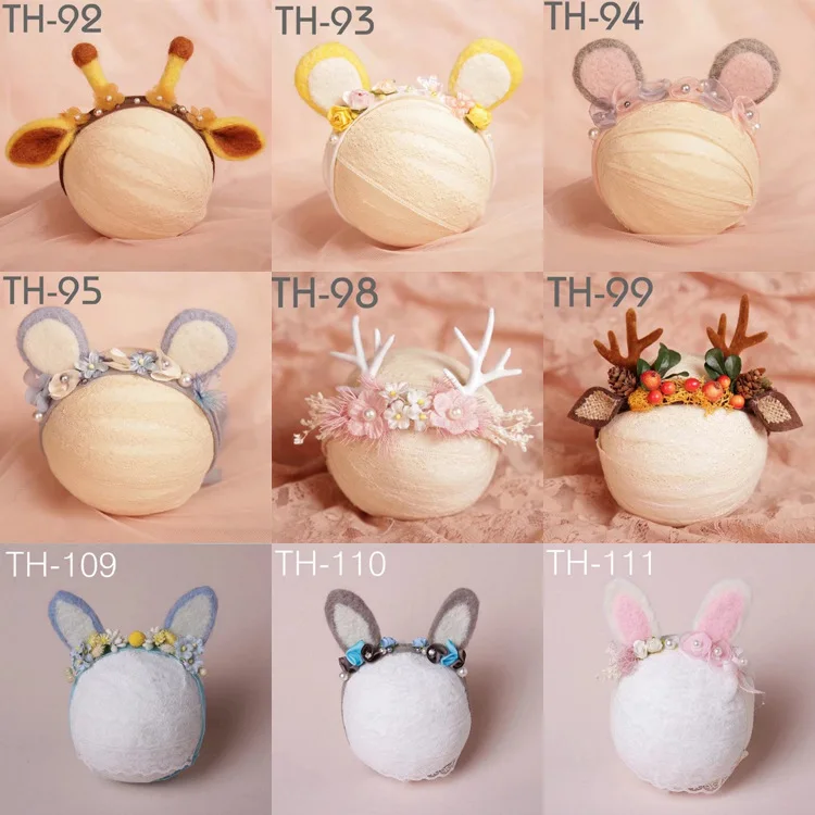 Newborn photography props creative baby headband hair accessory fashion flower & animal headwear photo shooting props