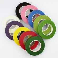 30 jarda 12mm auto-adesivo fita de papel haste floral para grinaldas de guirlanda diy artesanato flor de seda artificial