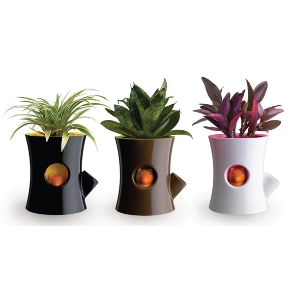 Best Creative Novelty Squirrel Plastic Garden Pots Creative Bonsai Plant Flower Pot For Office Desktop Decoration