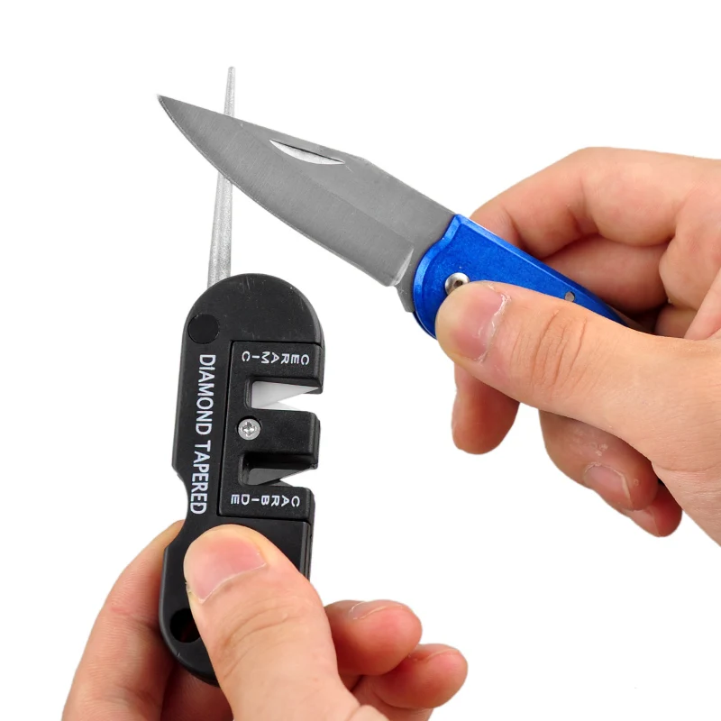 Sports Multifunction EDC Ceramic Carbide Diamond Tapered Sharpener Outdoor Tool