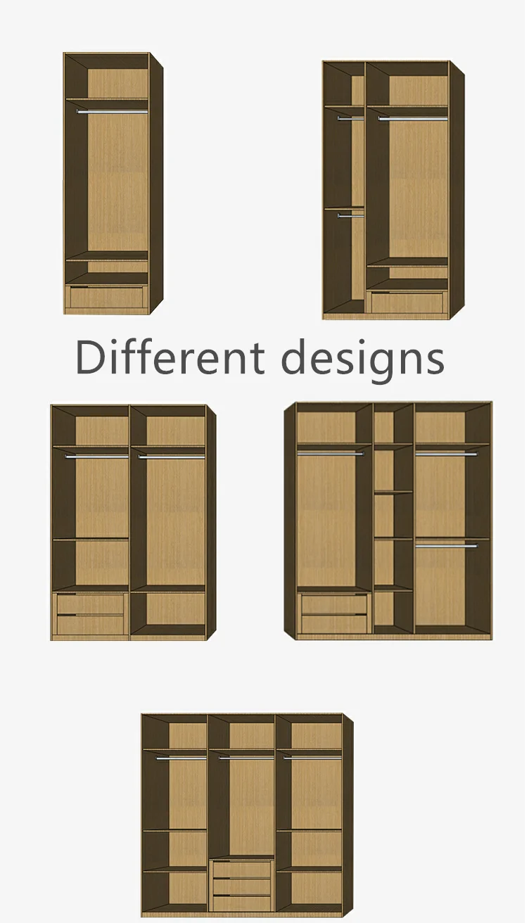 Простой модный дизайн Белый Меламиновый деревянный шкаф