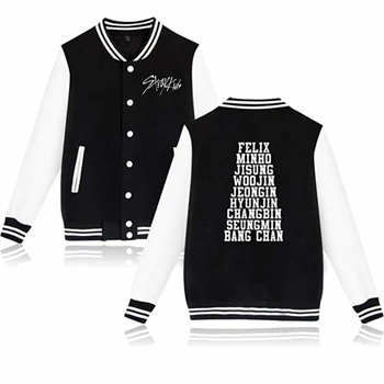 

Mainlead Kpop Stray Kids Baseball Jacket Felix Jisung Jeongin Sweater Unisex Uniform