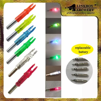 

6pcs ID6.2mm LED Lighted Archery Arrow Nocks Tail for Carbon Fiberglass Shafts Compound Crossbow Hunting Laser Bling Bling