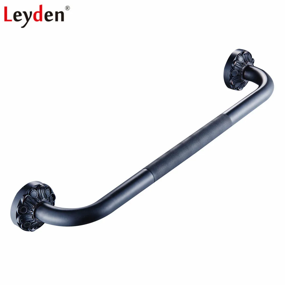 Leyden Wall Mounted Black ORB Bathroom Accessories Brass Straight Grab Bar Assist Safety Handle Bars Anti-slip Grip For Elder Leyden Wall Mounted Black ORB Bathroom Accessories Brass Straight Grab Bar Assist Safety Handle Bars Anti-slip Grip For Elder