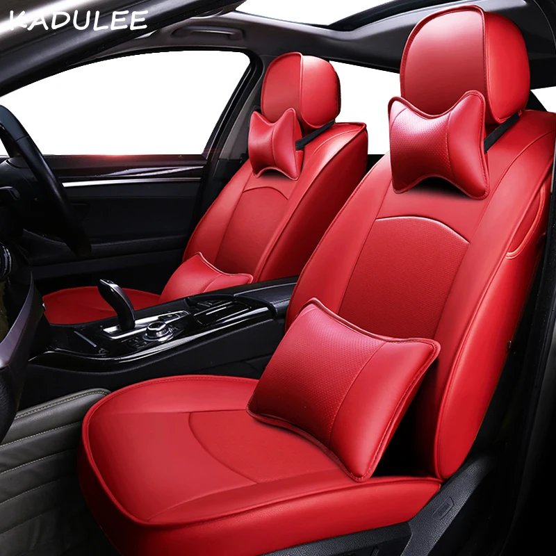 KADULEE custom real leather car seat cover For vw golf 4 5 6 VOLKSWAGEN polo 6r 9n passat b5 b6 b7 b8 Touareg Tiguan car seats