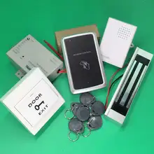 RFID Система контроля доступа комплект Рамки Стекло двери комплект+ 300lbs магнитный замок+ ID карты keytab+ Мощность поставщик+ выход кнопка+ дверной Звонок