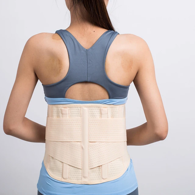 2018 New Corset Beige Back Brace Support Women Lower Waist Lumbar Belt