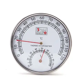 

Sauna Thermometer Stainless Steel Case Steam Sauna Room Thermometer Hygrometer Bath And Sauna Indoor Outdoor Used