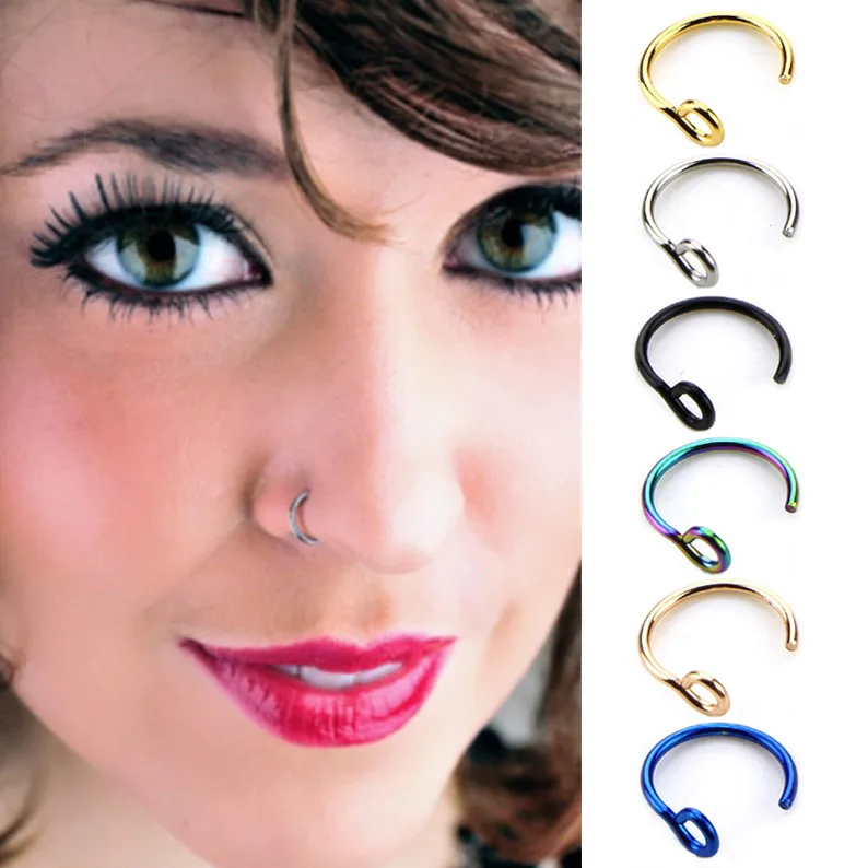 Сережки для пирсинга носа. Как одевать кольцо в нос. Кольцо септум сталь. Септум 6 мм 8 мм 10 заострённый. Серьга кликер в нос.