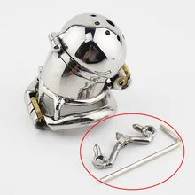 Stainless Steel Chastity Belt Male Chastity Device NEW Double Lock Design Metal Penis Lock Chastity Cage