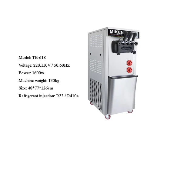 Popular italian ice cream machine vertical soft ice cream maker with