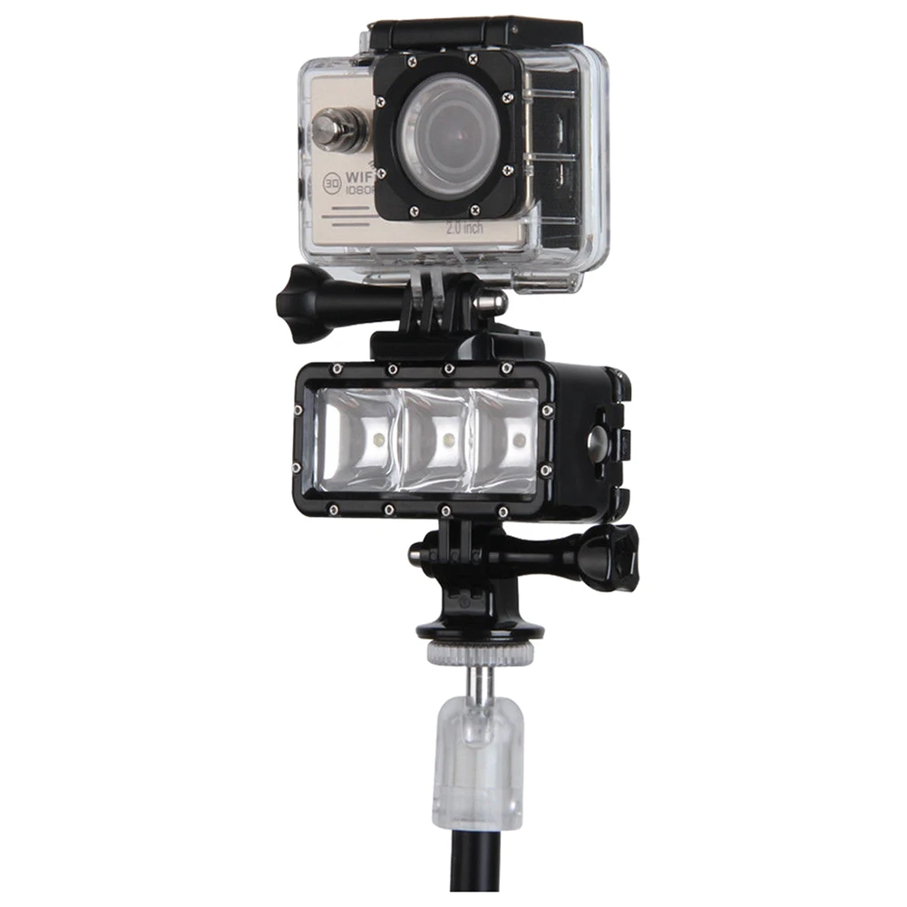 

5 Packs 30M Waterproof LED Driving lamp video light for Hero 4 3+ 3 Sports Camera Black