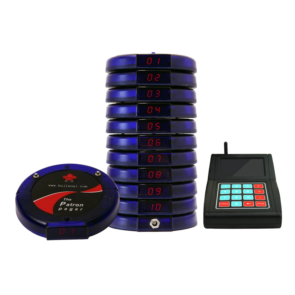 Restaurant Wireless Coaster Pager Wireless Guest Paging System 10 Bells