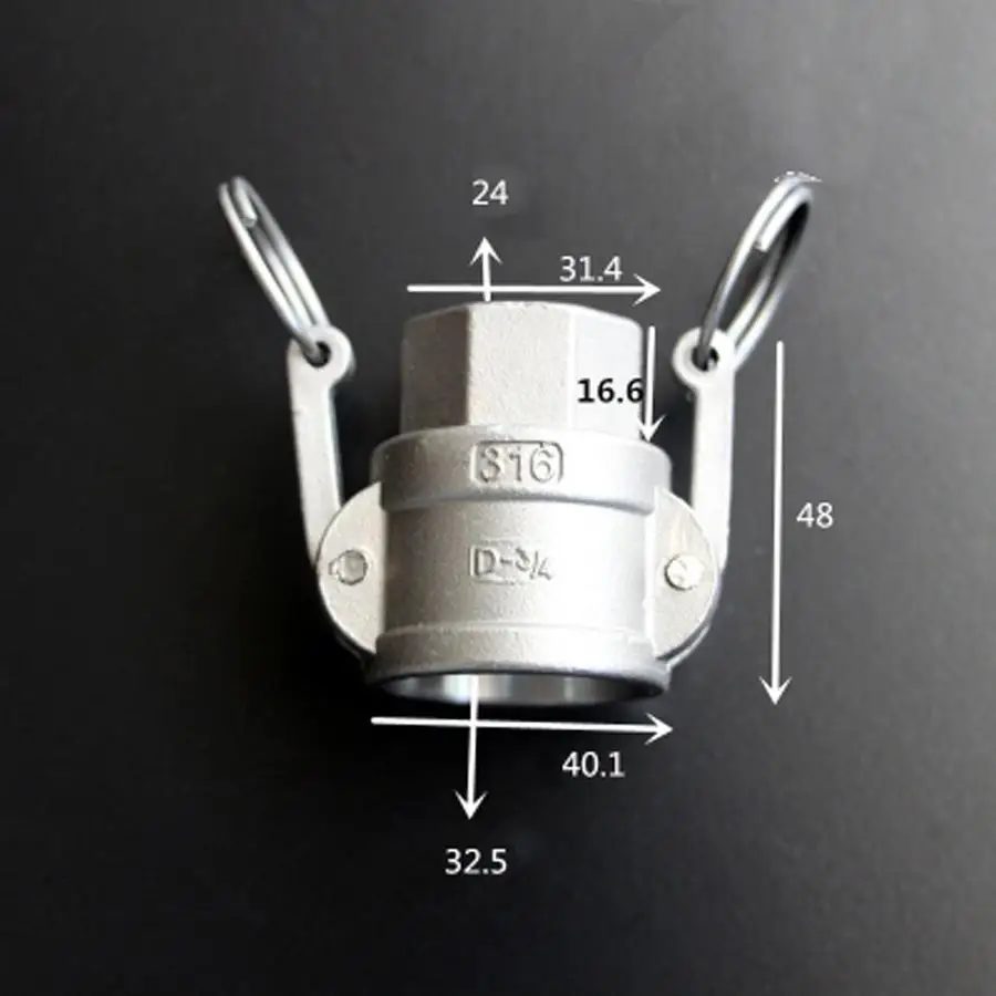 3/4 "BSP Женский x разъем типа D Camlock БЫСТРОРАЗЪЕМНАЯ муфта 316 Stianless кулачковая канавка для шланга насосы Homebrew