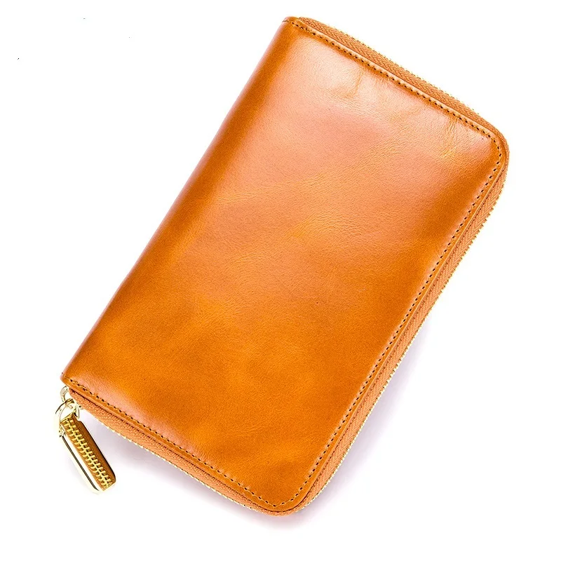New RFID Genuine Leather Unisex Passport Cover ID Card Holder Credit