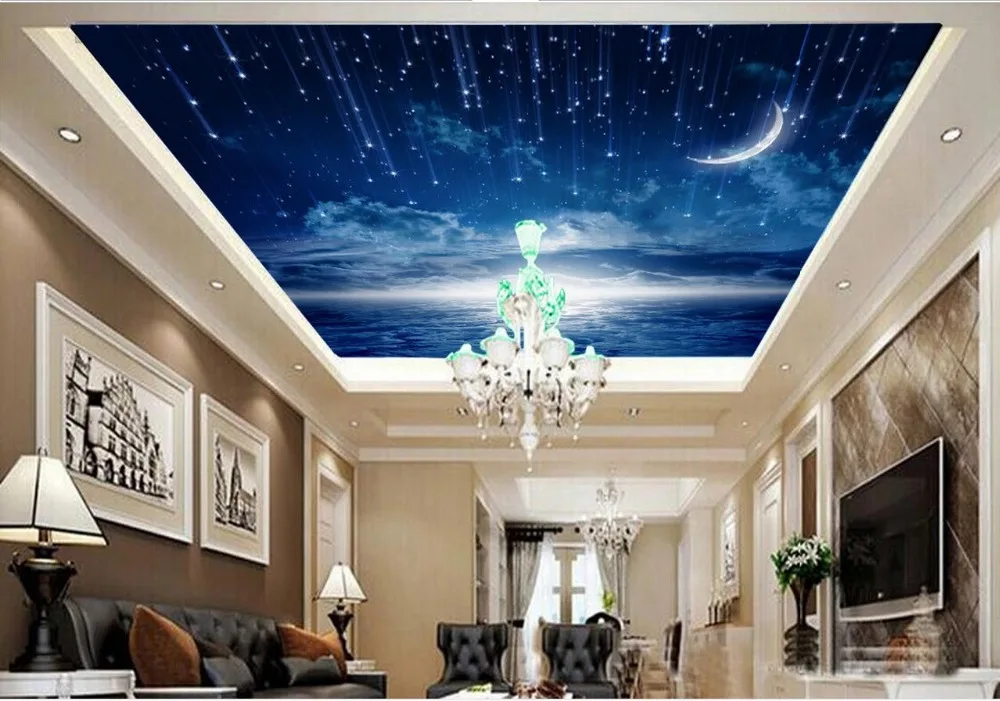 Popular Sky Ceiling Mural-Buy Cheap Sky Ceiling Mural Lots From Modern style dark blue sky Ceiling murals wallpaper 3d stereoscopic wallpaper 3d mural wallpaper(China - Popular Sky Ceiling Mural-Buy Cheap Sky Ceiling Mural Lots From