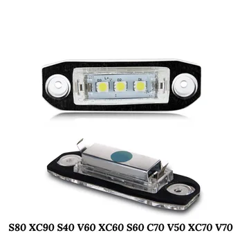 

2Pcs LED License Plate Light for Volvo S80 XC90 S40 V60 XC60 S60 C70 V50 M8617