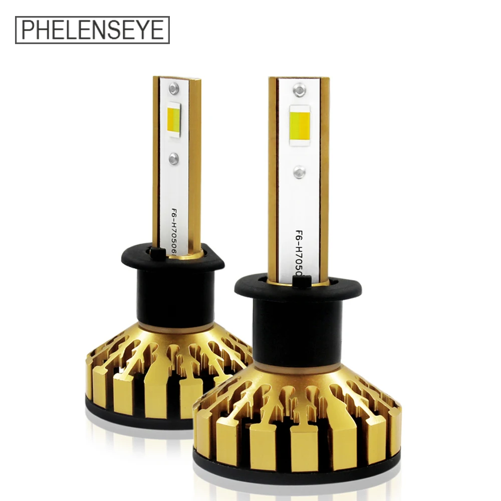 

H1 H3 H4 led Auto Bulbs H7 H11 9005 9006 Tricolor F6S LED Car Headlight 50W 5500LM 12V 24V Super Bright Headlamp 2PCS