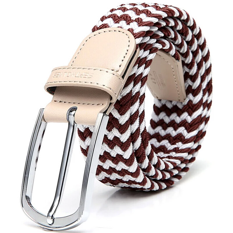 Septwolves Men's Belt Braided Elastic Fabric bing Belts for Men With