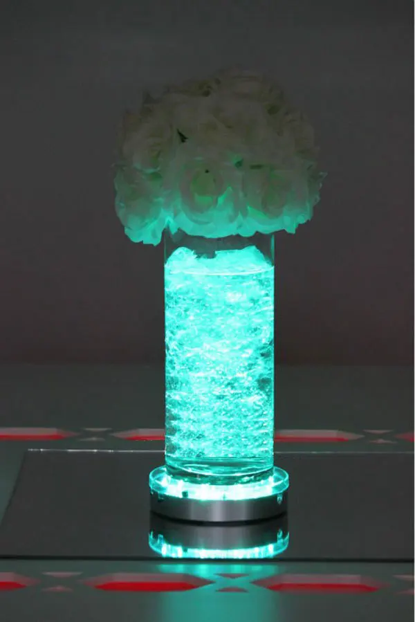 Wireless remote controlled Wedding Led Centerpiece LED Light Base