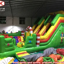 Гигантский цирковой клоун тема надувные двойной слайд переулок с высоты