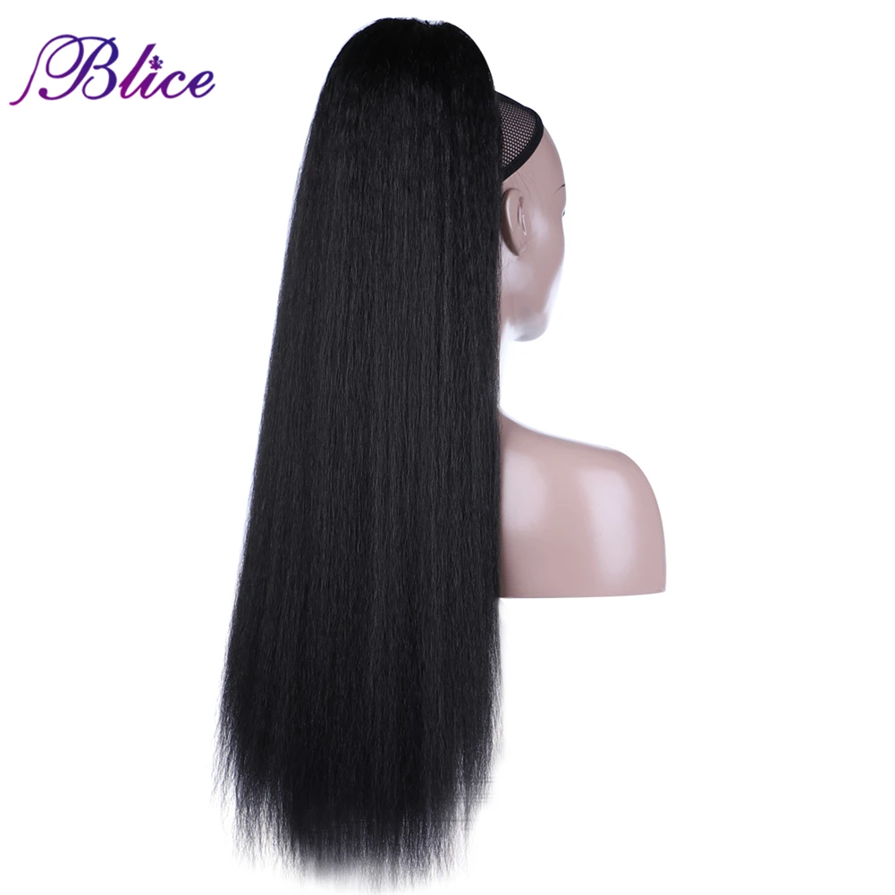 Blice Synthetic Long Yaki Straight Ponytail 30inch Fashion Super Ponytail Multivariant Style For Girls All Colors fake hair extensions