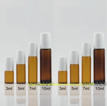 

wholesale 3ml 5ml 7ml 10ml brown amber glass bottle glass/steel roller,roll-on/essential oil/perfume/deodorant bottle