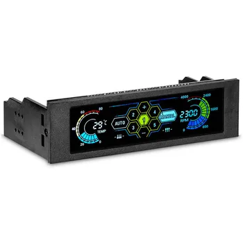 

5.25 inch LCD front panel CPU cooling fan speed controller temperature monitor PC Drive Bay COD