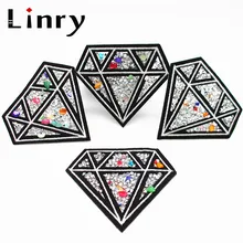 Новая мода Горячая сверление Алмазная вышивка патч вышитые железные на патчи для одежды DIY наклейки для одежды Индивидуальные нашивки