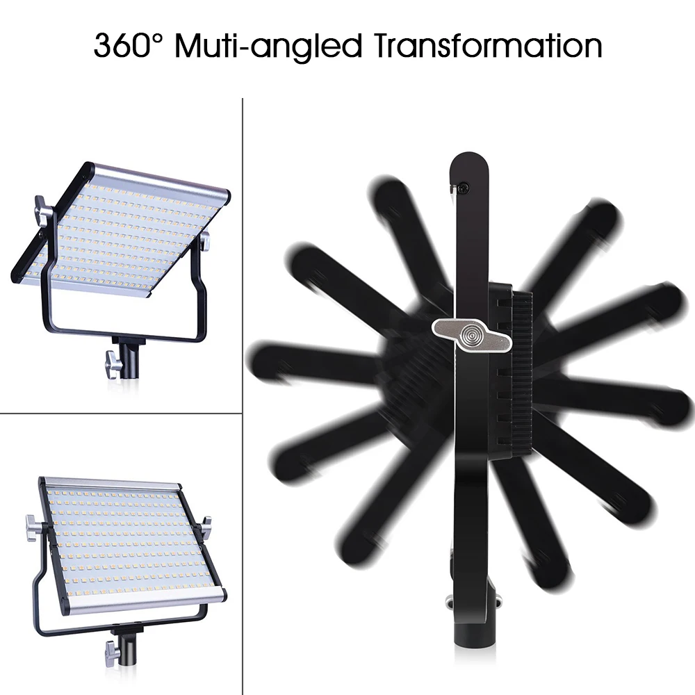  SAMTIAN Video Light L4500 2 Kit panel light Dimmable 3200K 5500K with tripod for studio YouTube pho - 32881848469