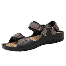 SAGACE мужские сандалии; Летняя мужская обувь; дышащие повседневные пляжные однотонные спортивные шлепанцы в винтажном стиле; Уличная обувь на плоской подошве; большие размеры; Jun21