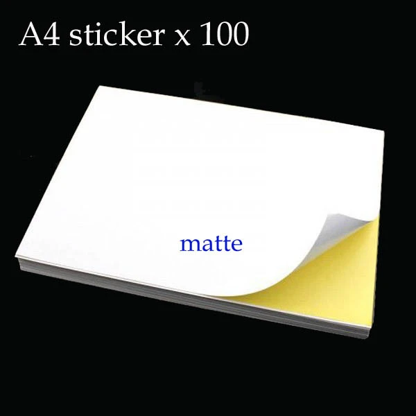 50 Sheets A4 Self-adhesive Sticker Label A4 Label Sticker Matte Surface  paper For Inkjet Printer Accept Custom Order - AliExpress