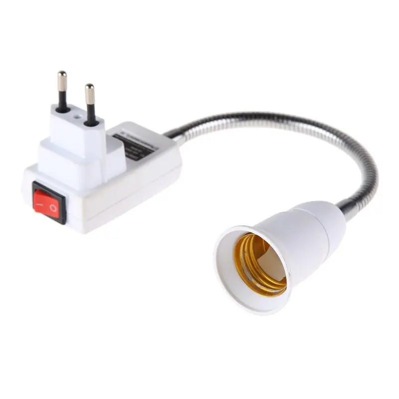 

LS4G E27 Flexible Extend Extension LED Light Bulb Lamp Base Holder Screw Socket Adapter Converter (EU Plug) new