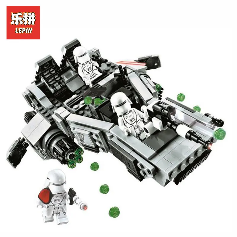 

Lepin 05002 466Pcs Genuine STAR wars LegoINGlys 75100 The First Order Transporter Set Building Blocks Bricks toys for children