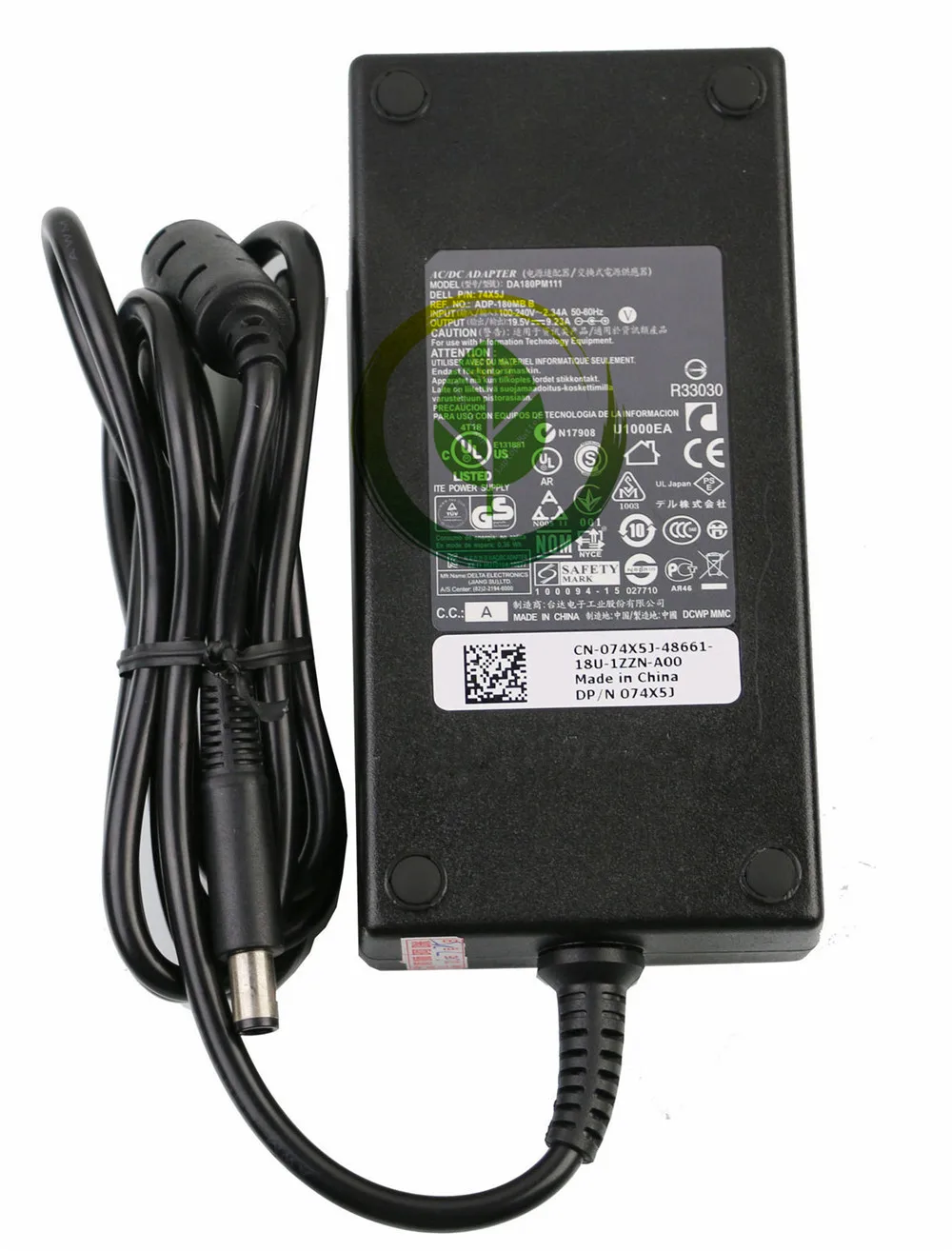 19.5V 9.23A 180W AC Adapter Charger For Dell Alienware 13 R3 Laptop6_