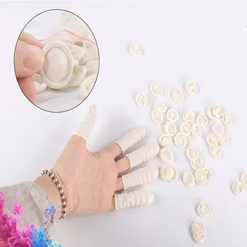 

100pcs Medical rubber finger stall finger cot for microblading and latex glove for makeup with free shipping