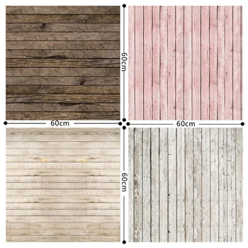 

HUAYI 4pc 0.6x0.6m Wood Floor Backdrop Backgrounds Studio Photography Props Backdrops for small objects GY-013