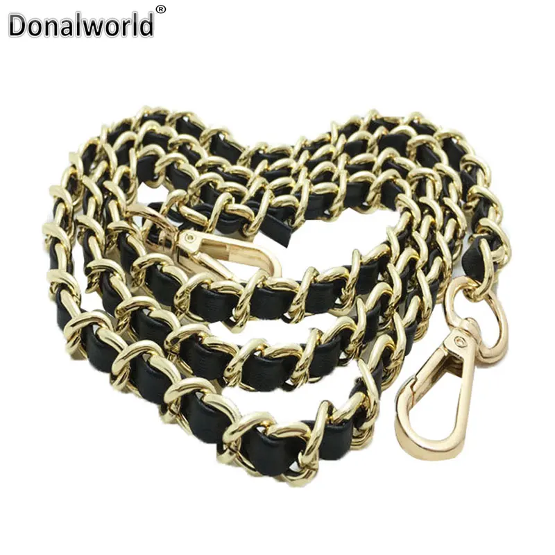 

Donalworld Synthetic Leather Metal Chain Replacement Interchangeable Strap For Shoulder Bag Crossbody Handbag Wallet Accessories