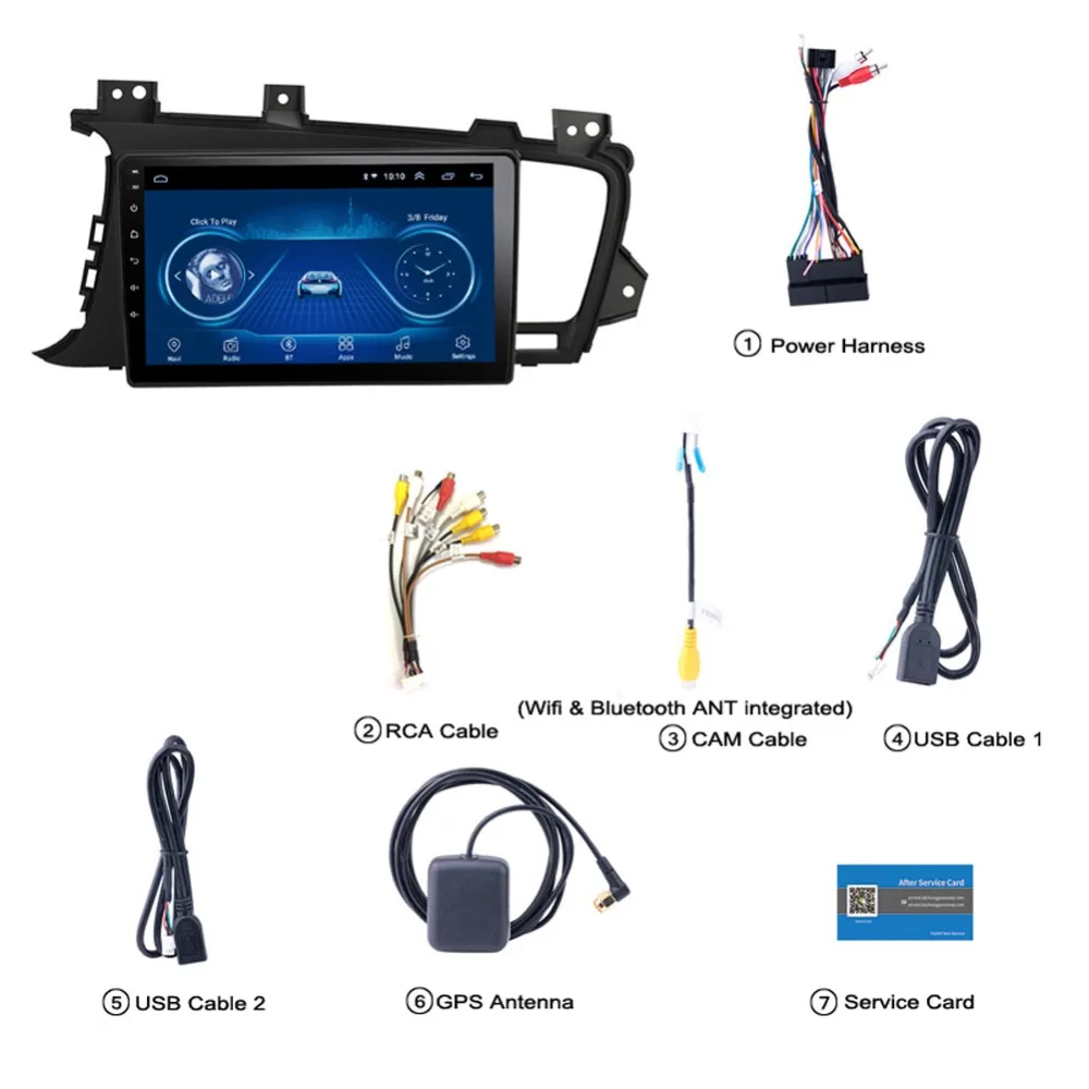 Clearance 9" Super Slim Touch Screen Android 8.1 radio GPS Navigation for Kia optima k5 2012 HEAD UNIT tablets Stereo Multimedia Bluetooth 5