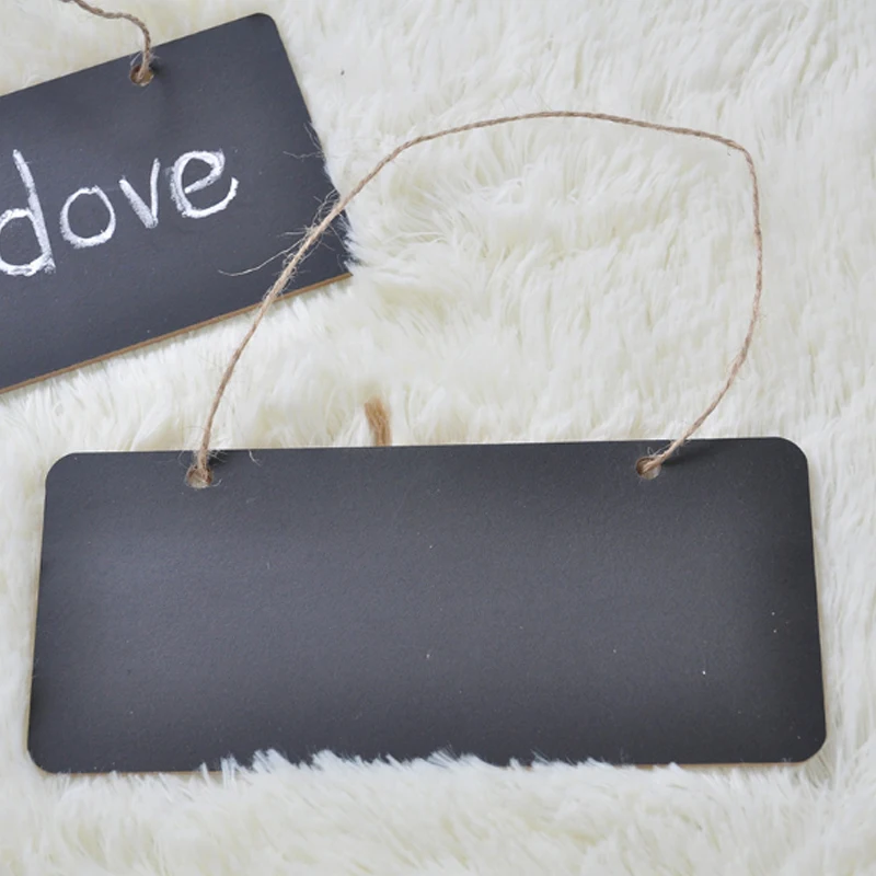 

Wooden Mini Blackboard Small Hanging Chalkboard Message Memo Note Board Wordpad with String Wedding Party Decoration