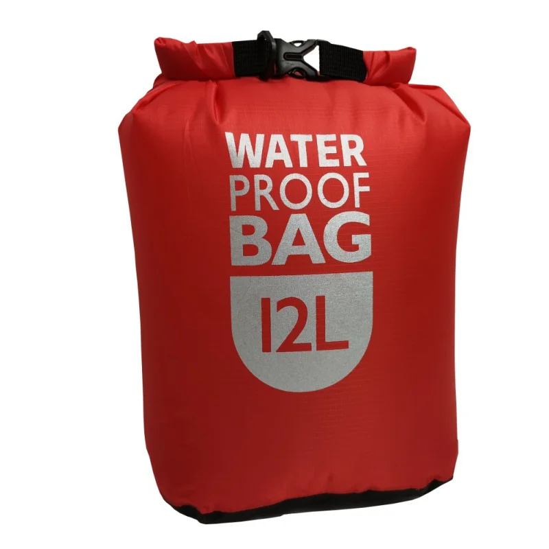 Плавательный рафтинг Каякинг речной треккинг сумки Водонепроницаемый сухой мешок пакет мешок плавающий парусный кататься на лодках Быстрый мешок для сушки 6/12/24L - Цвет: Red 12L