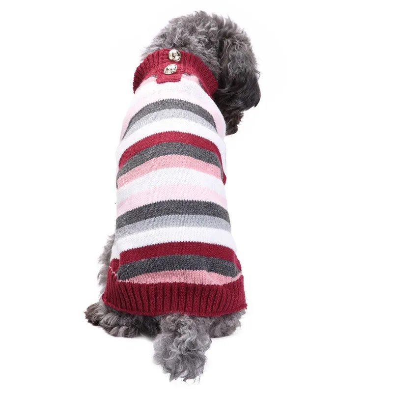 

New Autumn/winter Wool Pet Dog Sweaters Halloween Color Striped Knit Pet Knitting Sweater for Small and Medium Dog Clothes