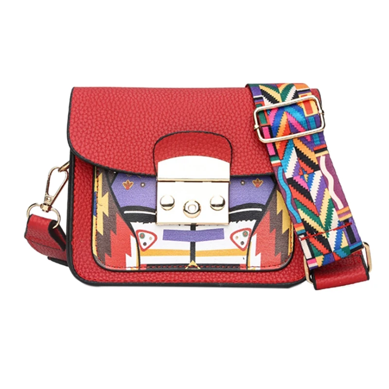 

Panelled Hard Pu Leather Tote Women Shoulder Bag Colorful Wide Strap Crossbody Bags Fashion Elegant Ladies Flap Handbag