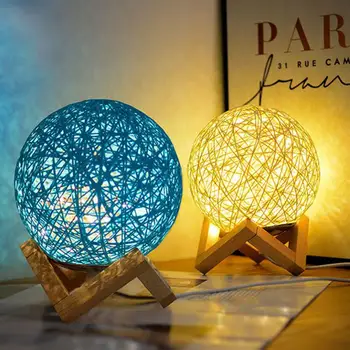 

LED Night Lamp USB Charging Ball Style Night Lamp Sepak Takraw LED Light for Home Room Bedroom