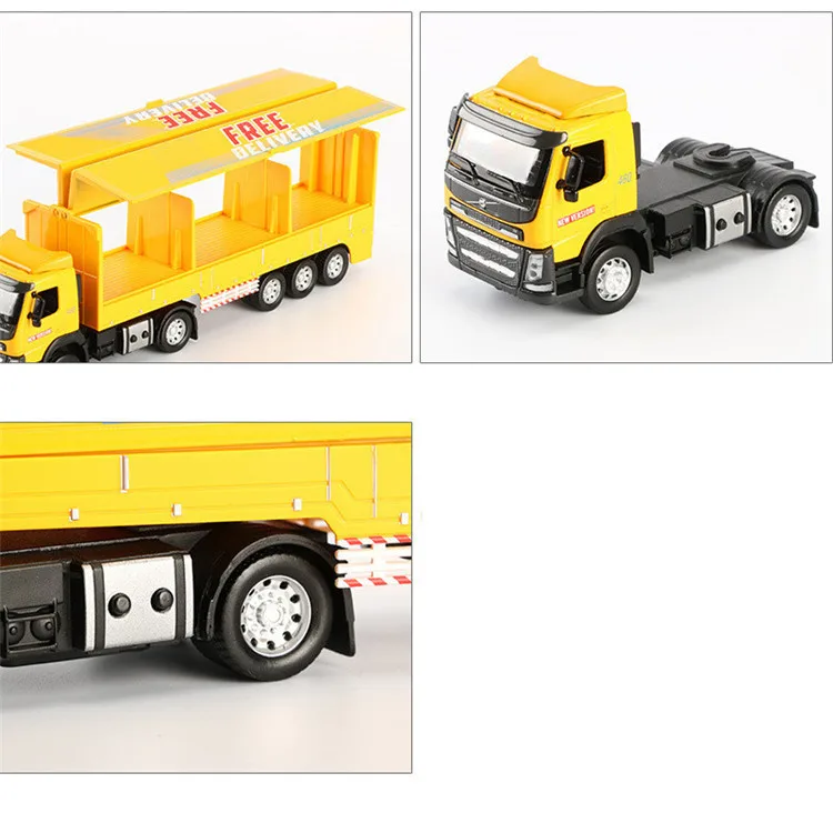 Interesting 1:50 container truck alloy models,collection engineering models,children's sound and light car toys,free shipping