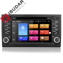 Isudar Автомагнитола 2 Din с 7 Дюймовым Экраном на Android 8.0 Для Автомобилей A4/S4/Audi 2002-2008 USB DVR